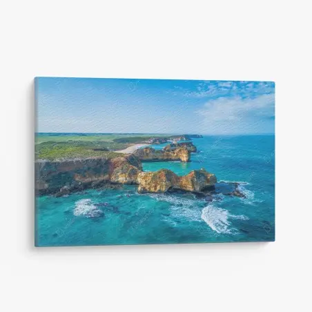 Leinwandbild Great Ocean Road küstenpanorama – Pixers®