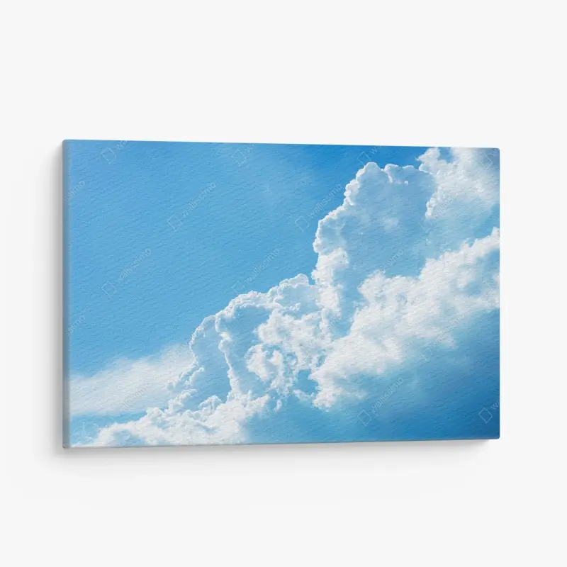 Leinwandbild sanfter blauer himmel mit fluffigen wolken