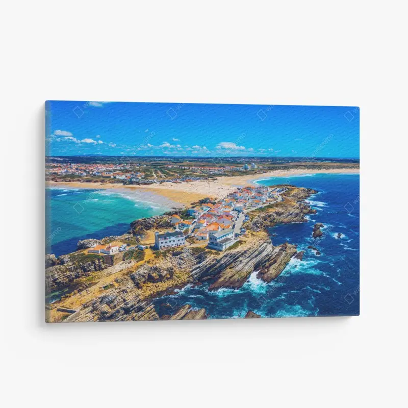 Leinwandbild Baleal küste, Portugal luftaufnahme