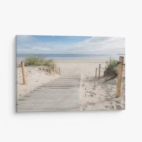 Leinwandbild ruhiger steg zum meer – Pixers®