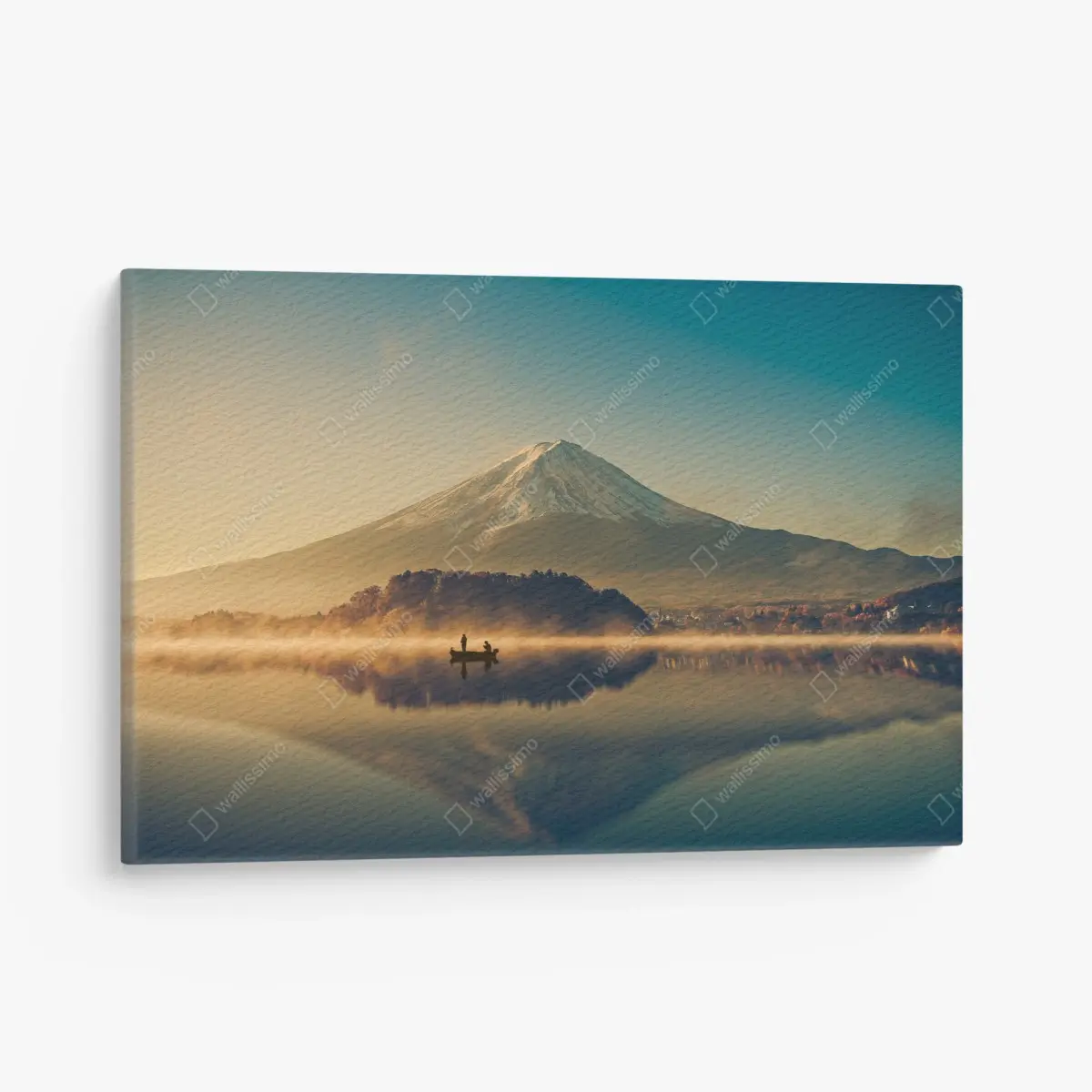 Leinwandbild sonnenaufgang über Mount Fuji am Kawaguchiko-See – Pixers®