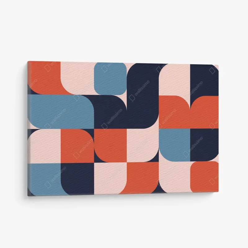 Leinwandbild kräftiges geometrisches retro-muster