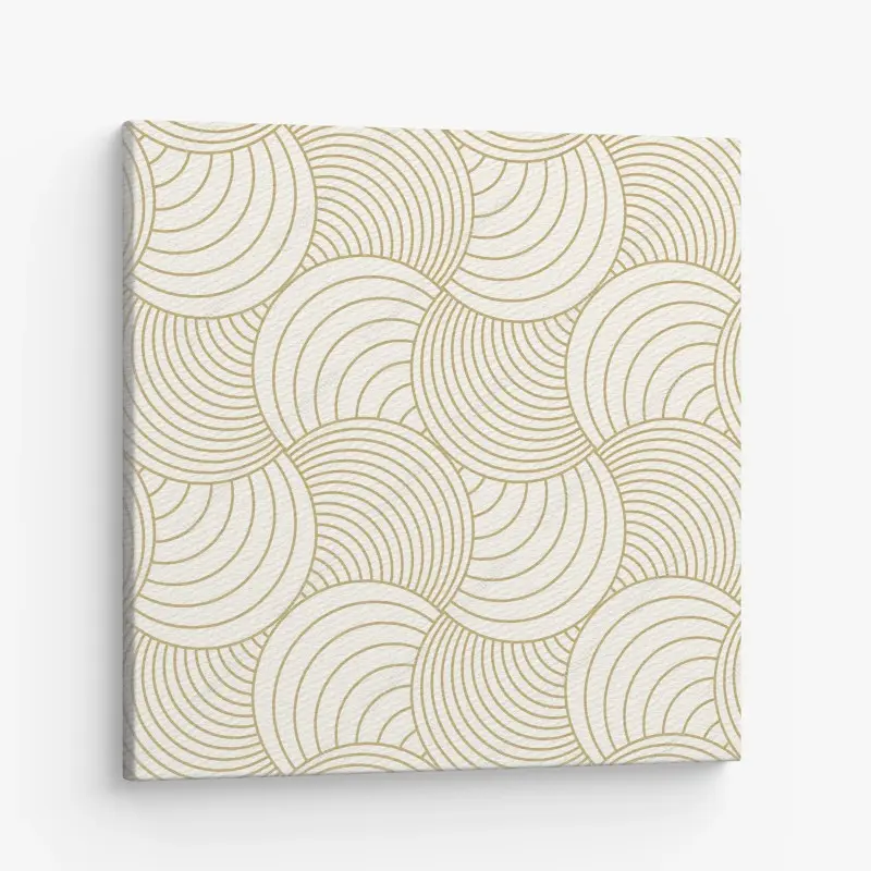 Leinwandbild goldenes art deco kreismuster