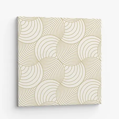 Leinwandbild goldenes art deco kreismuster – Pixers®