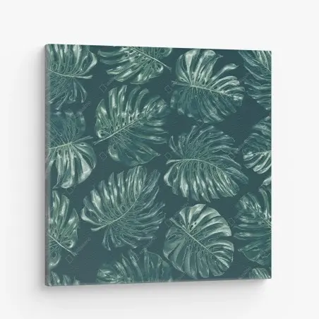Leinwandbild tropisches monstera-blattmuster – Pixers®