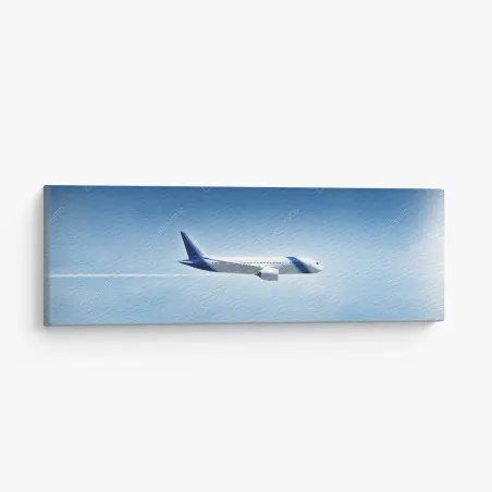 Leinwandbild jet im klaren blauen himmel – Pixers®