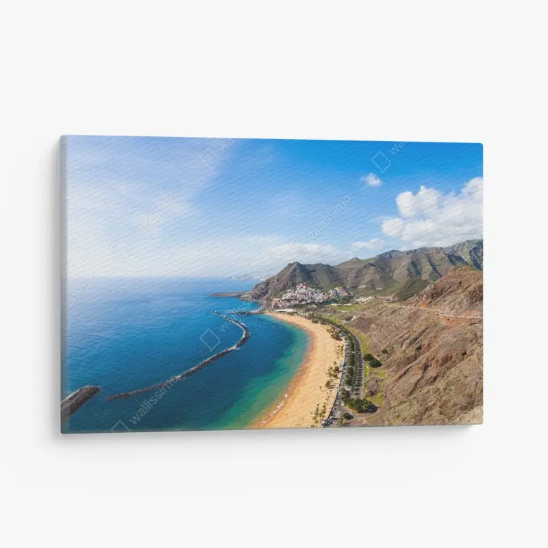 Leinwandbild strand Las Teresitas, panorama Teneriffa
