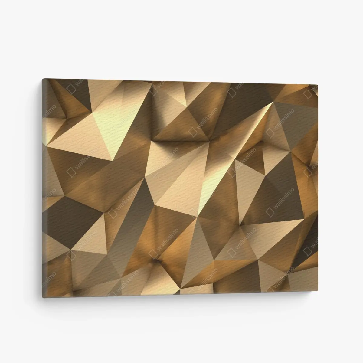 Leinwandbild goldene geometrische facetten – Pixers®