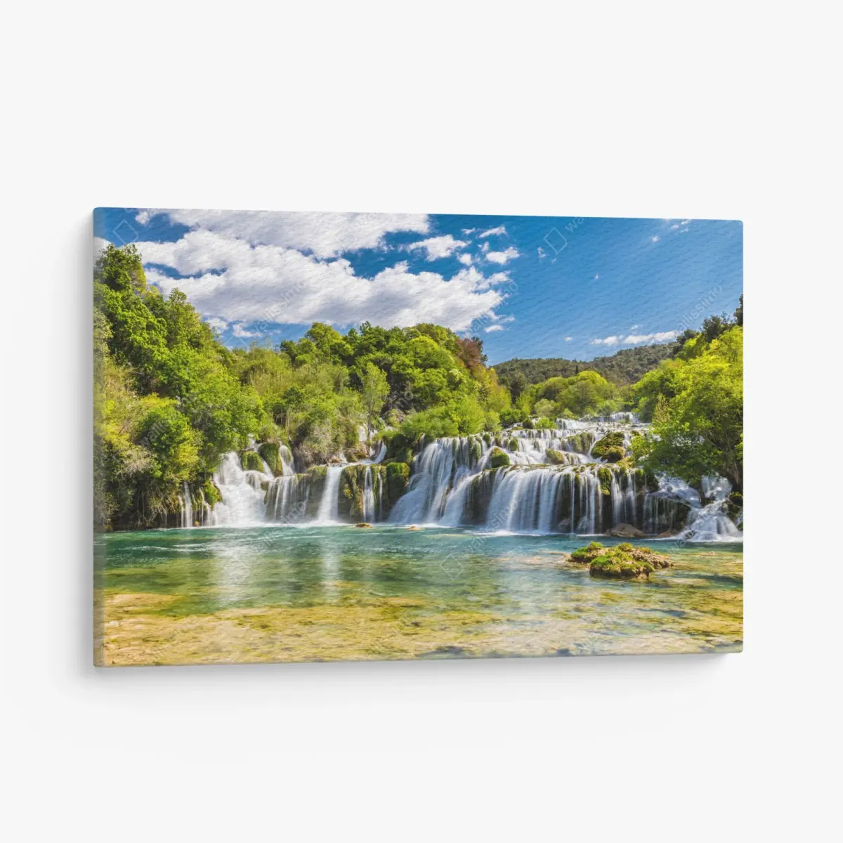 Leinwandbild ruhiger wasserfall Skradinski Buk im Krka Nationalpark – Pixers®