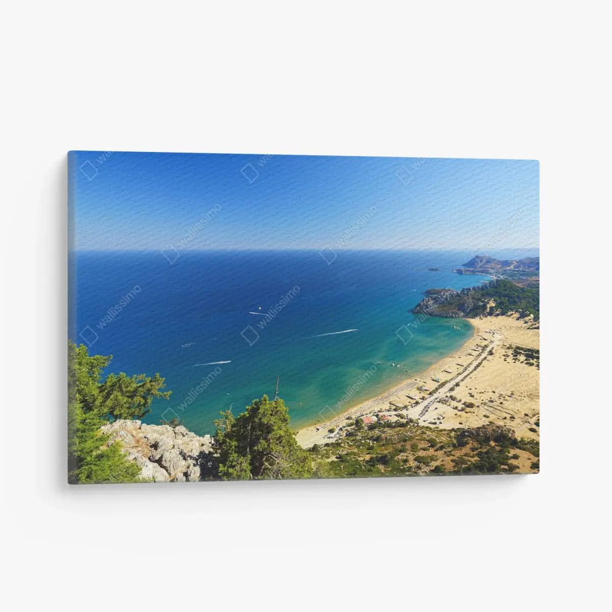 Leinwandbild ruhige türkisfarbene küstenpanorama – Pixers®