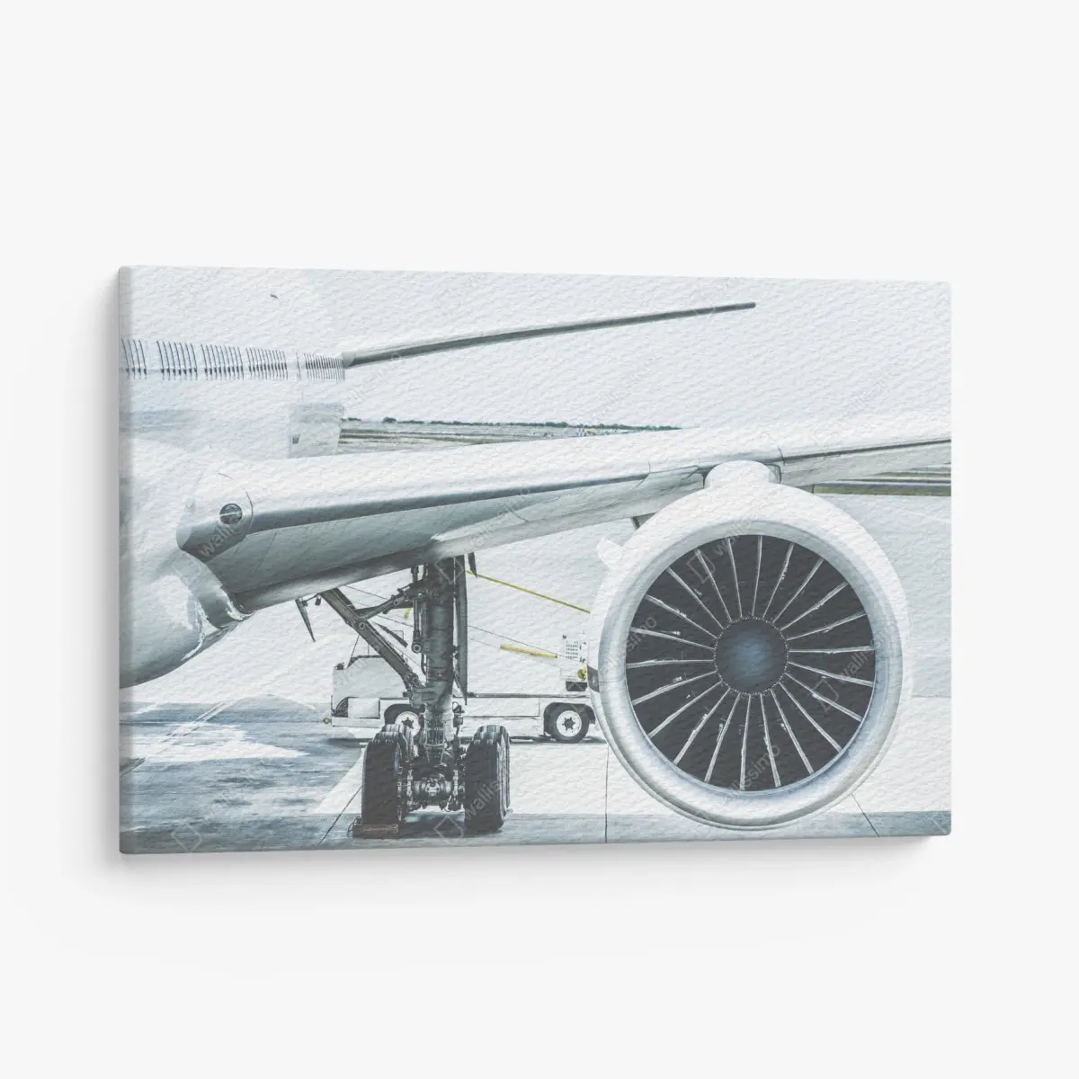 Leinwandbild nahaufnahme triebwerk am terminal – Pixers®
