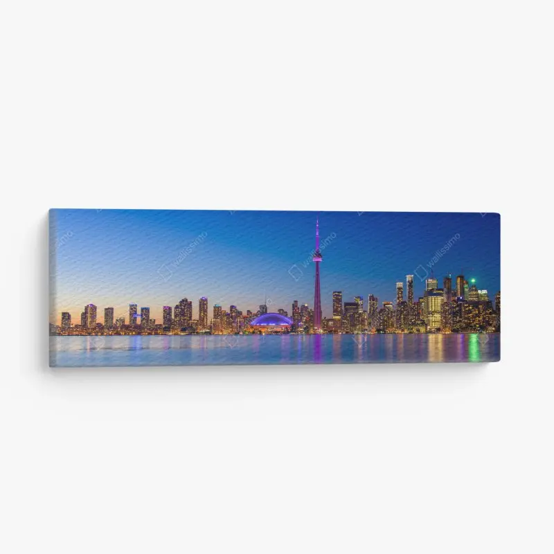 Leinwandbild Toronto skyline bei dämmerung