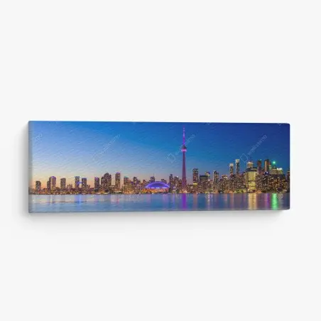 Leinwandbild Toronto skyline bei dämmerung – Pixers®