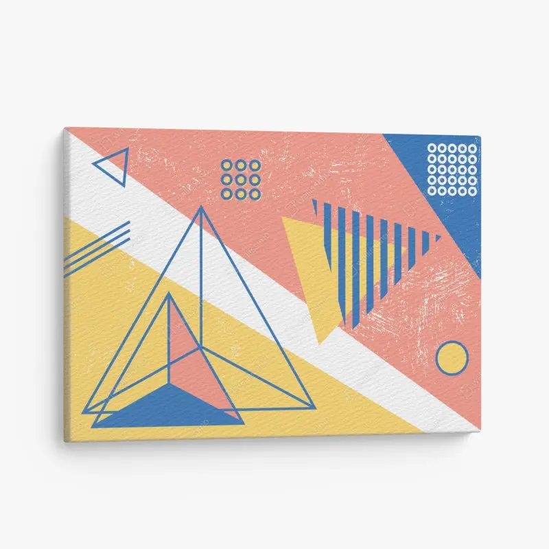 Leinwandbild pastellfarbene geometrische komposition