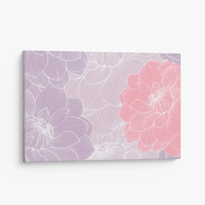 Leinwandbild zartes pastell blumenmuster