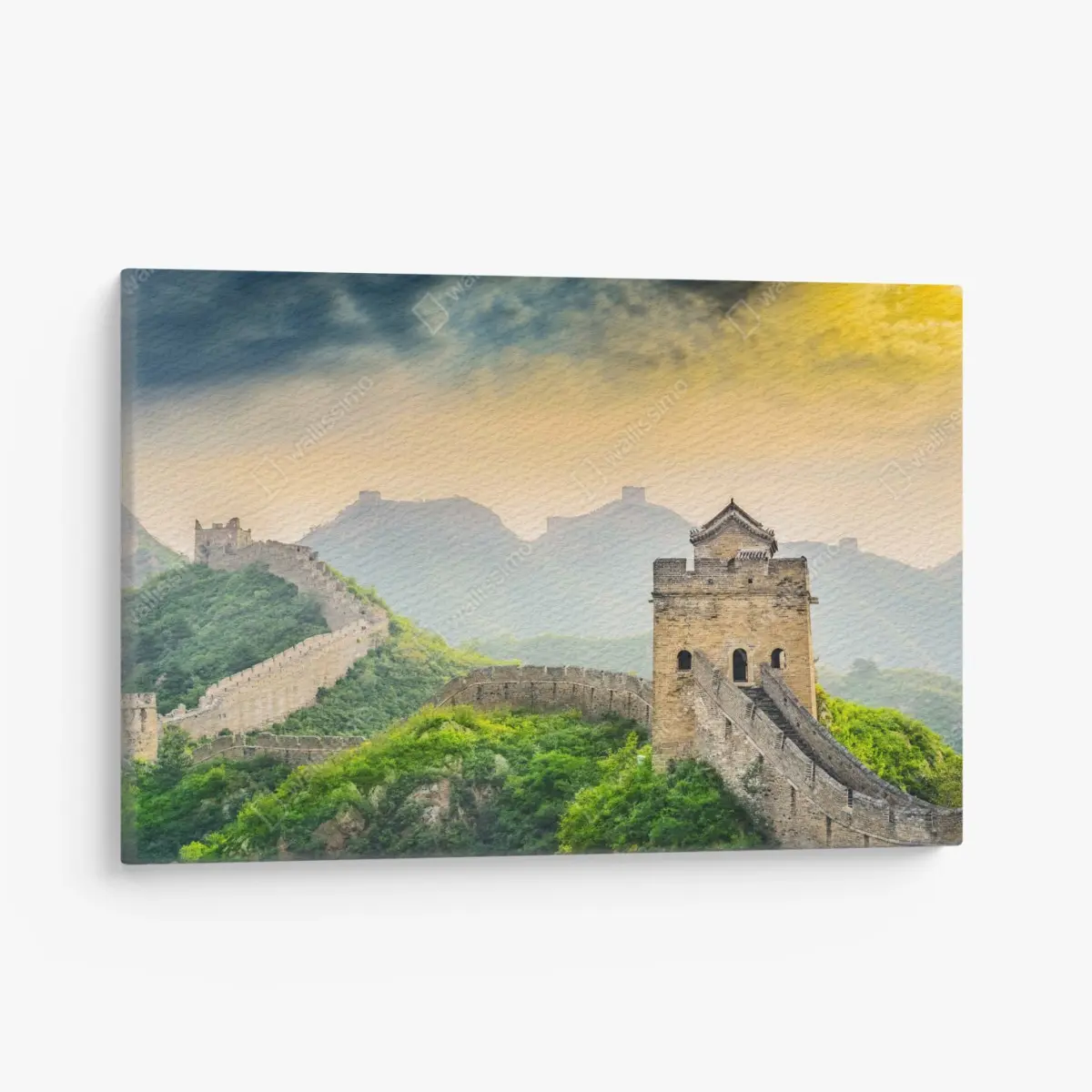 Leinwandbild sonnenaufgang über der Chinesischen Mauer – Pixers®