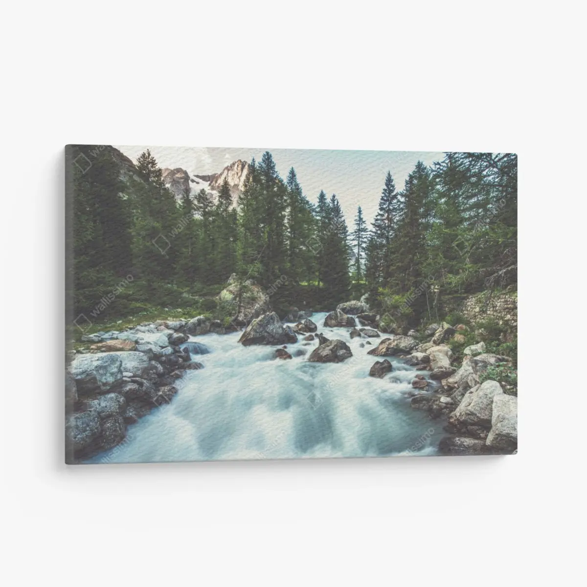 Leinwandbild malerischer alpiner fluss im Ferret Valley – Pixers®