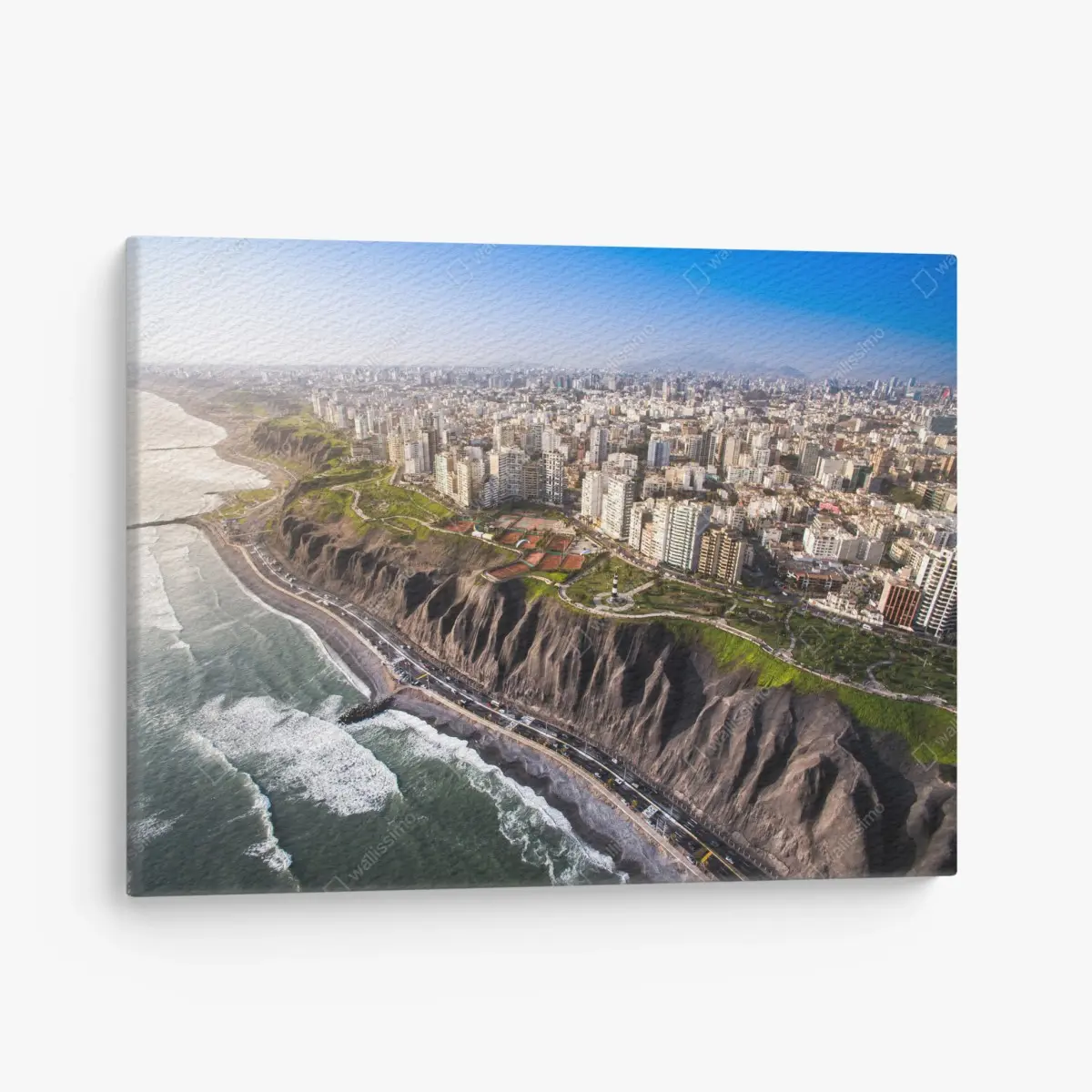 Leinwandbild panorama der küste Miraflores, Lima – Pixers®