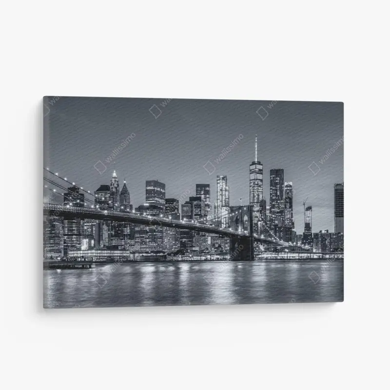 Leinwandbild New York skyline bei nacht