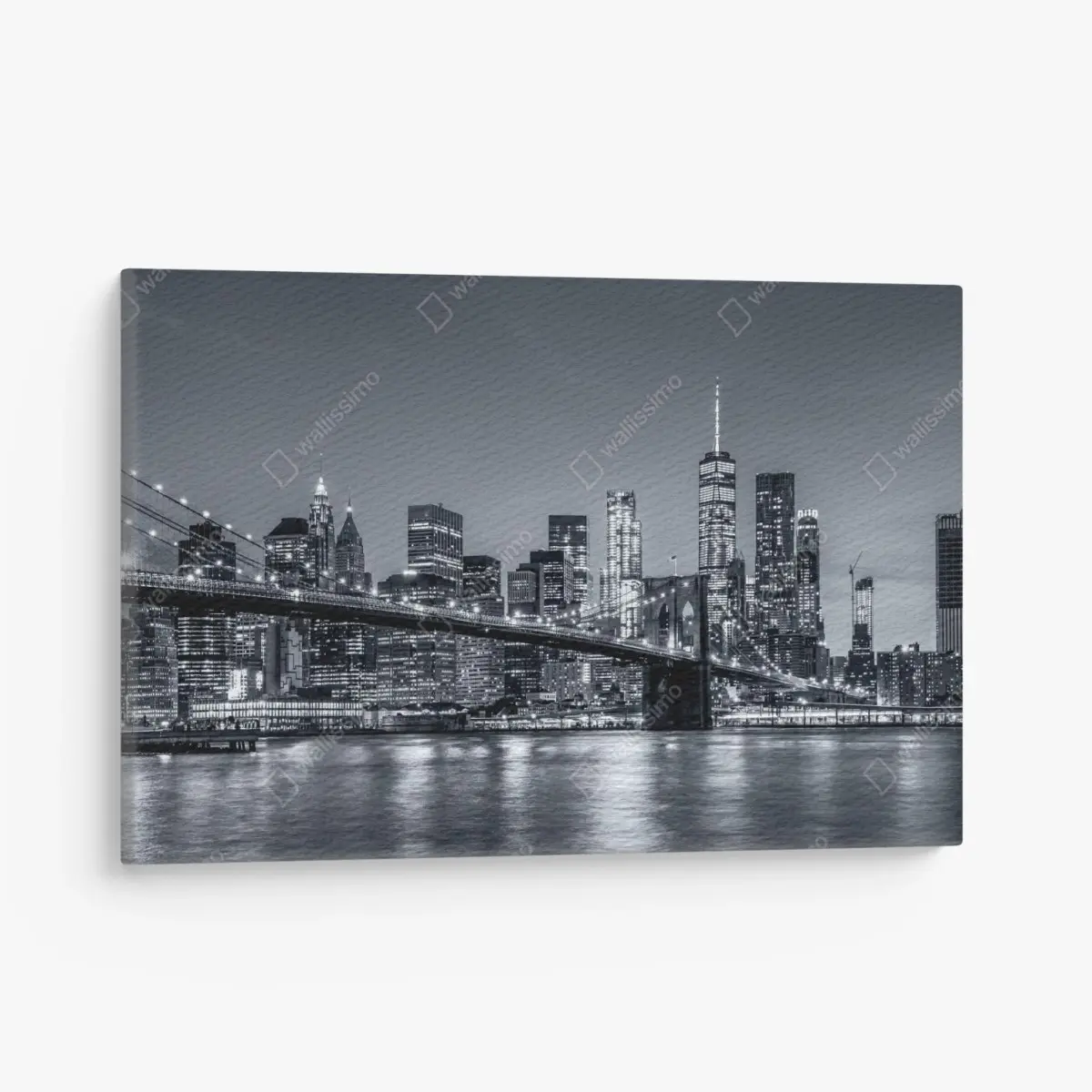 Leinwandbild New York skyline bei nacht – Pixers®