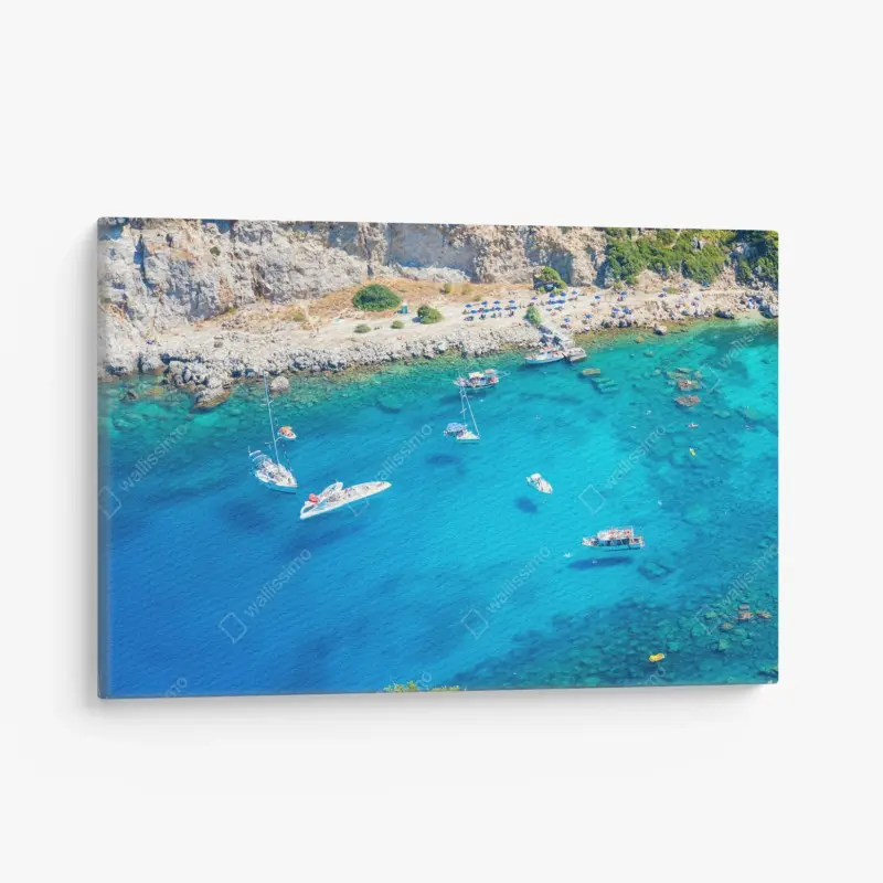 Leinwandbild luftaufnahme der Anthony Quinn Bucht, Rhodos
