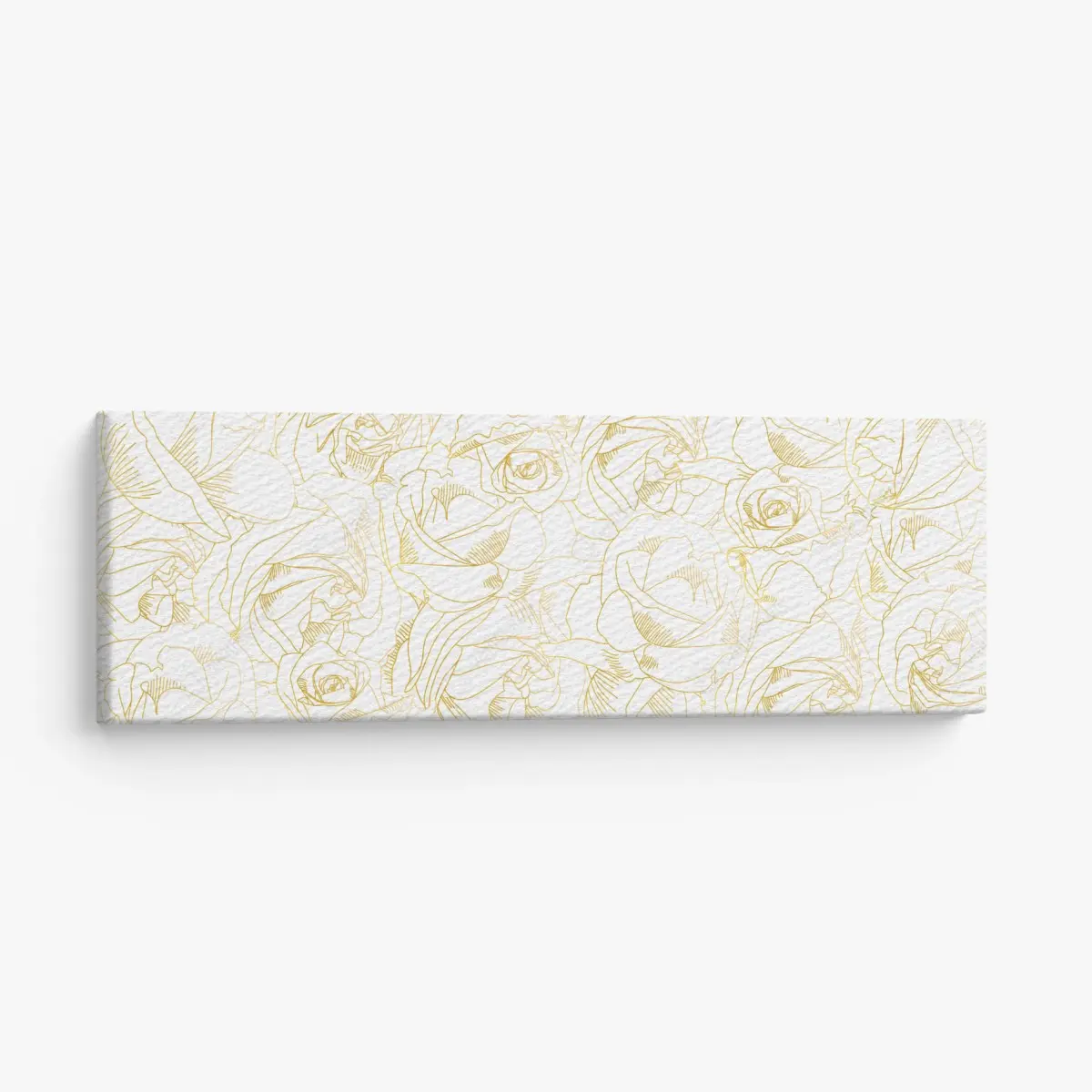 Leinwandbild goldene rosen linienzeichnung – Pixers®