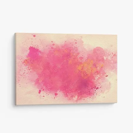 Leinwandbild lebendige rosa aquarellspritzer – Pixers®