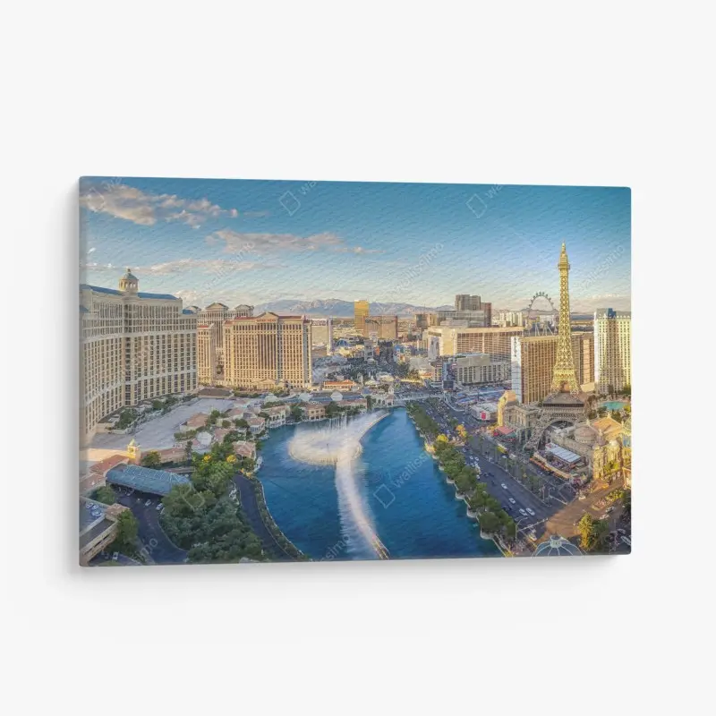 Leinwandbild abendliches panorama von Las Vegas am strip