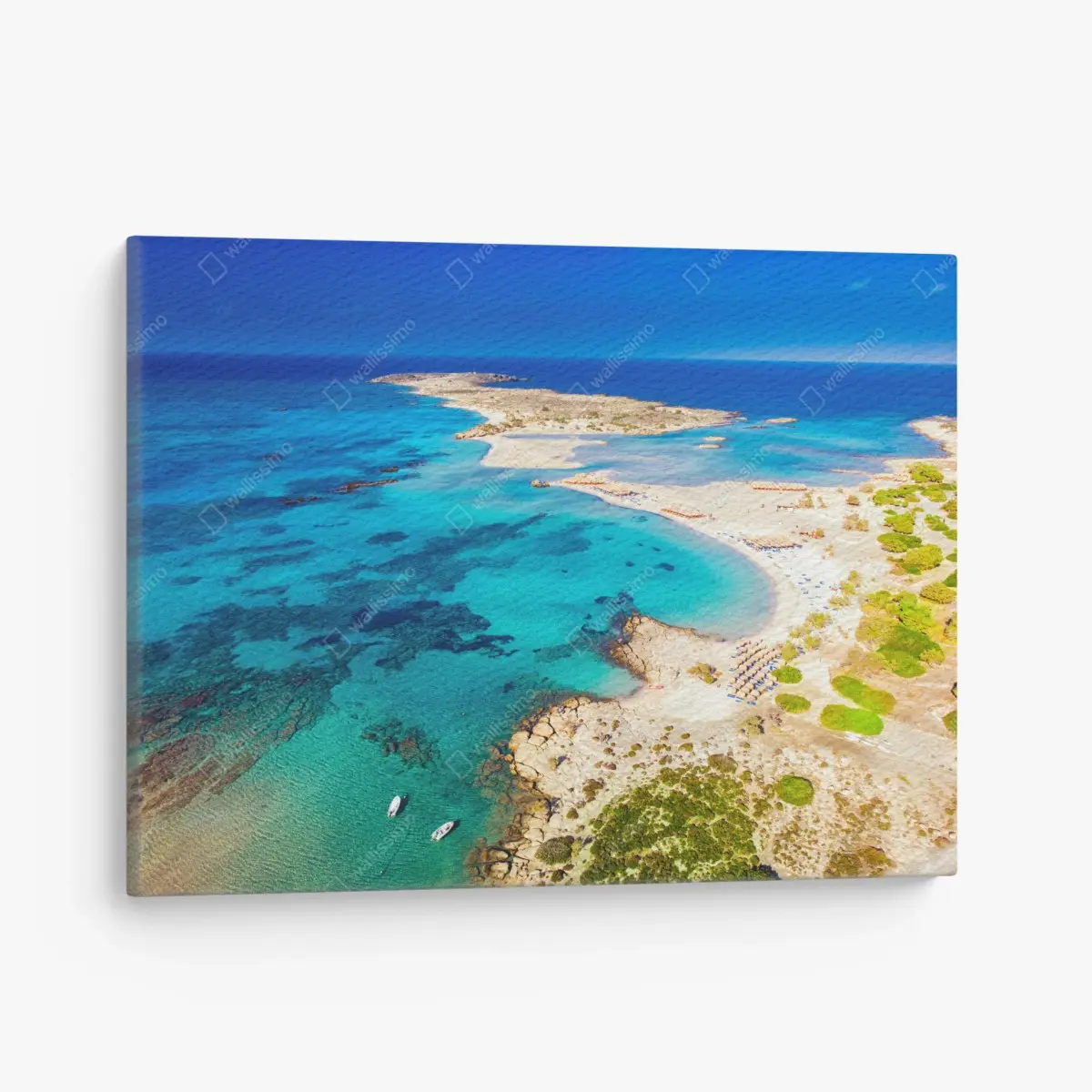 Leinwandbild Elafonissi strand, Kreta türkis lagune – Pixers®