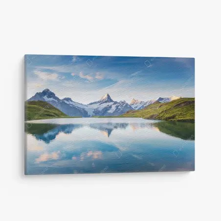 Leinwandbild majestätische Alpen-reflexion am Bachalpsee – Pixers®