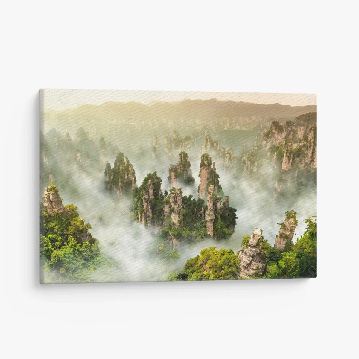Leinwandbild neblige säulen von Zhangjiajie – Pixers®