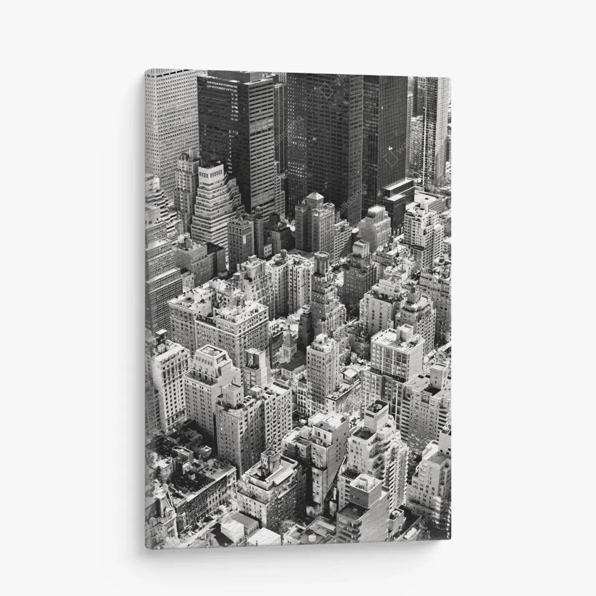 Leinwandbild Manhattan luftaufnahme skyline in monochrom – Pixers®