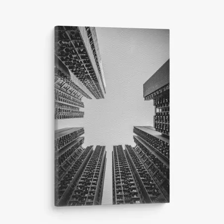 Leinwandbild städtische perspektive hochhäuser – Pixers®