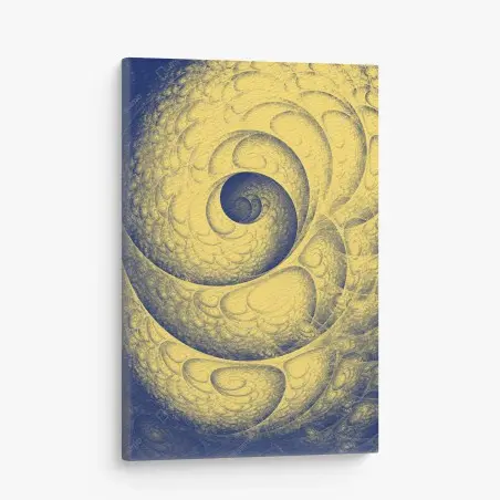 Leinwandbild goldene spiralförmige fraktalstruktur – Pixers®