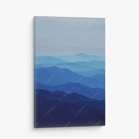 Leinwandbild neblige blaue bergschichten – Pixers®