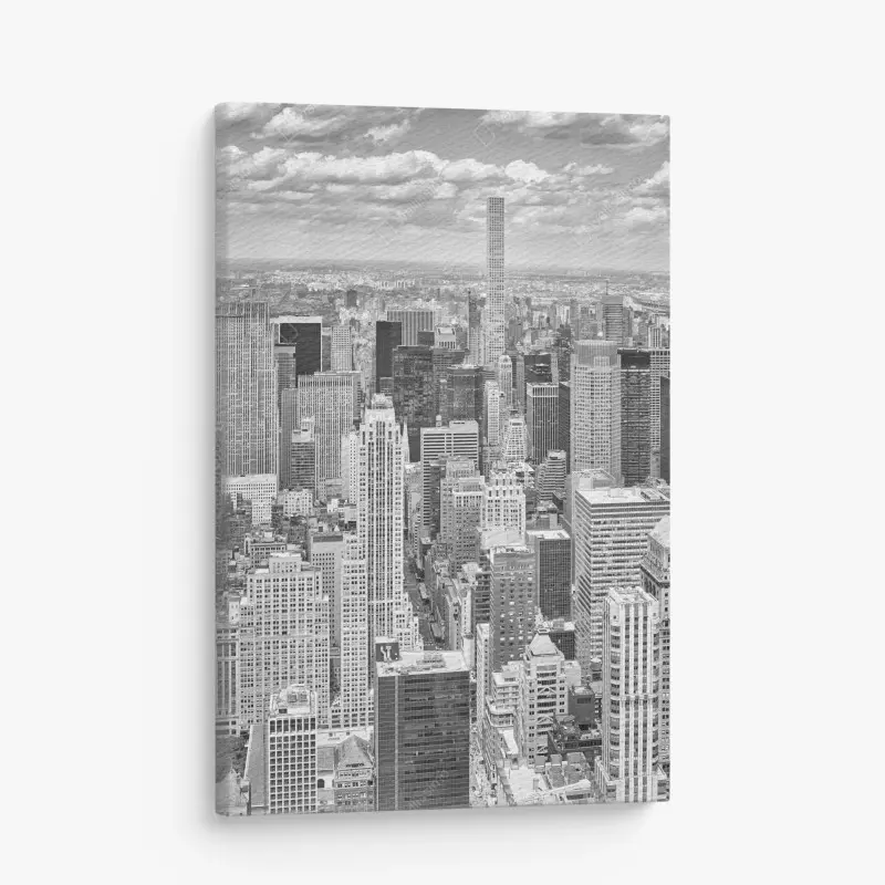 Leinwandbild panorama von New York in schwarzweiß