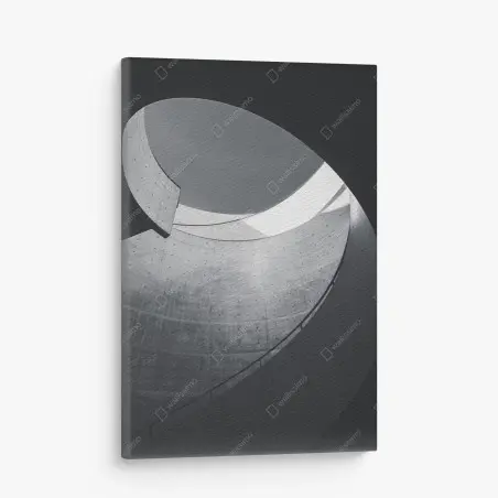 Leinwandbild geschwungene beton-spiraltreppe – Pixers®