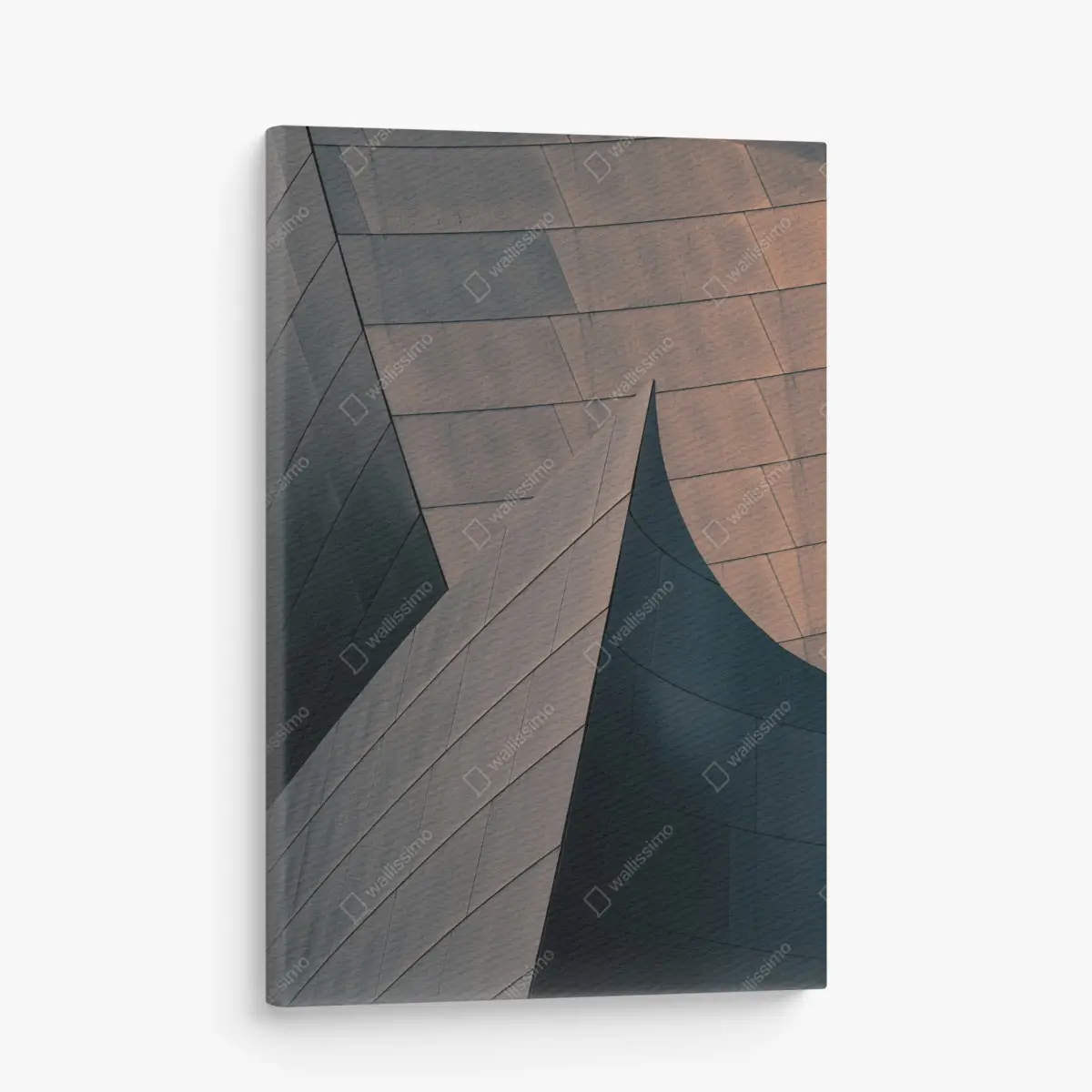 Leinwandbild geometrische architekturformen aus metall – Pixers®
