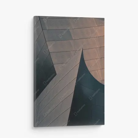 Leinwandbild geometrische architekturformen aus metall – Pixers®
