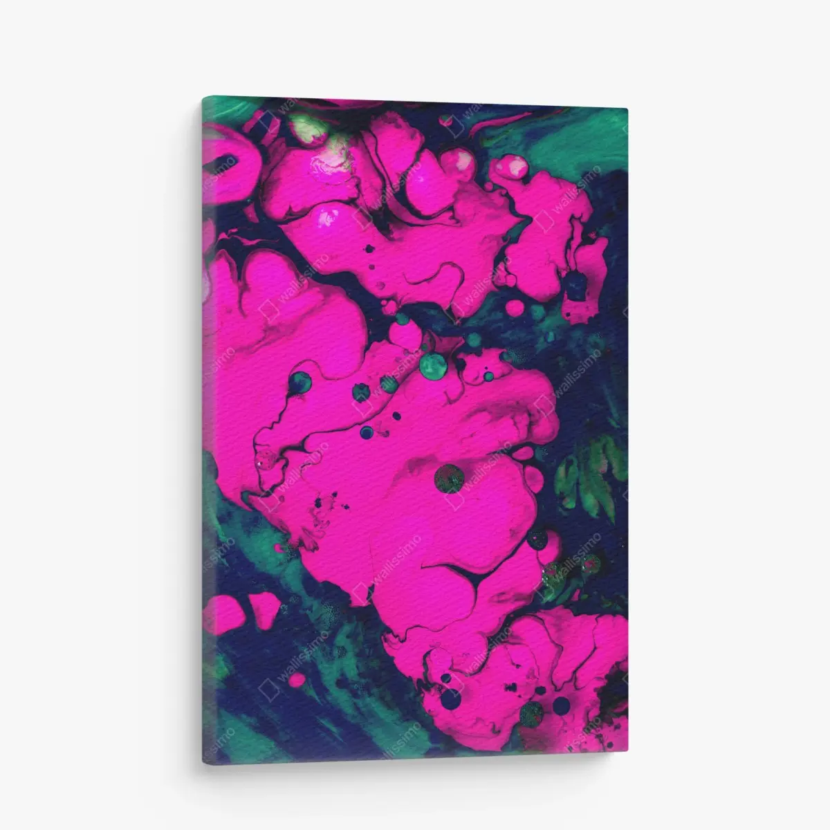 Leinwandbild neonpink flüssige abstraktion – Pixers®