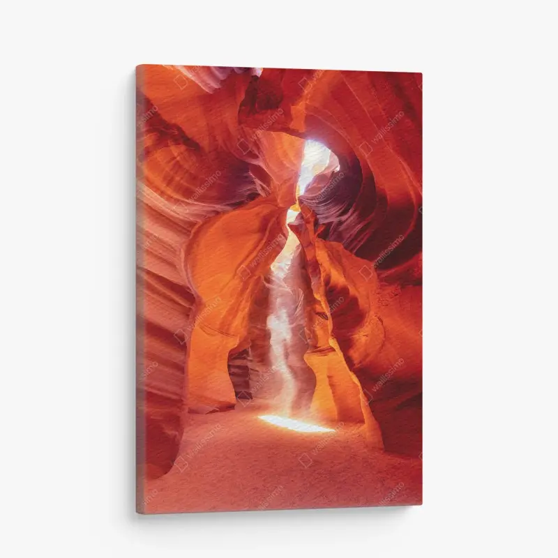 Leinwandbild sonnenstrahl in einer sandsteinschlucht