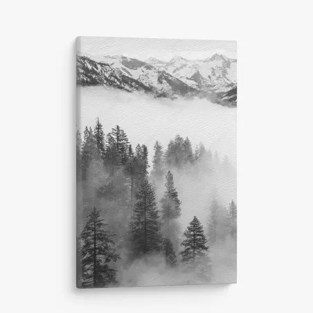 Leinwandbild nebliger Giant Forest, Sequoia National Park – Pixers®