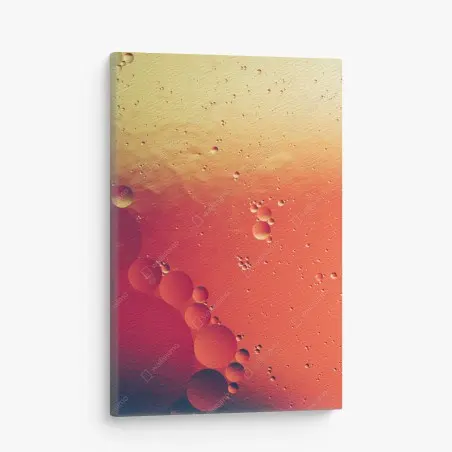 Leinwandbild warme orange abstraktion mit blasen – Pixers®