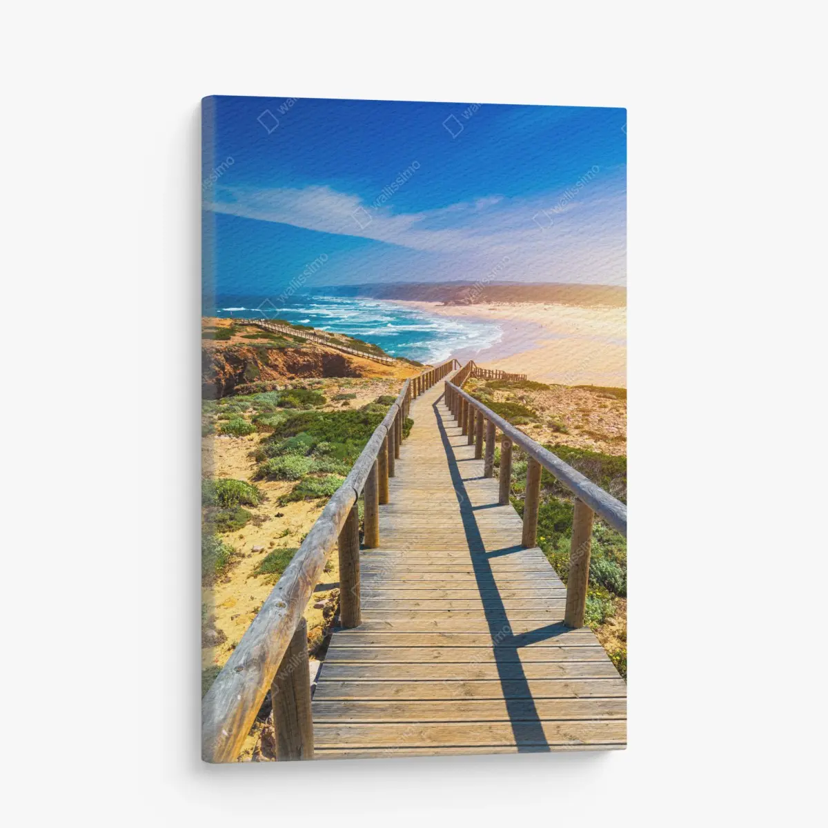 Leinwandbild steg zur Praia da Bordeira – Pixers®