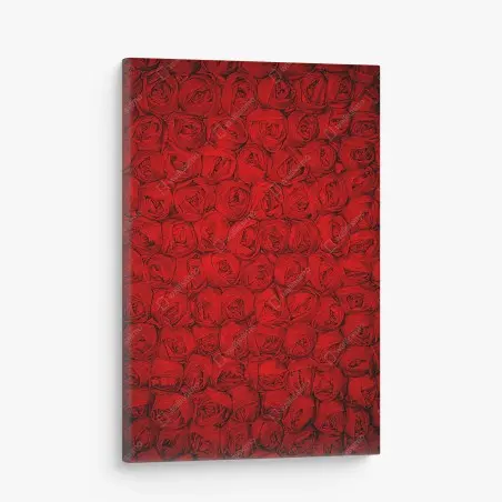 Leinwandbild endlose rote rosen – Pixers®
