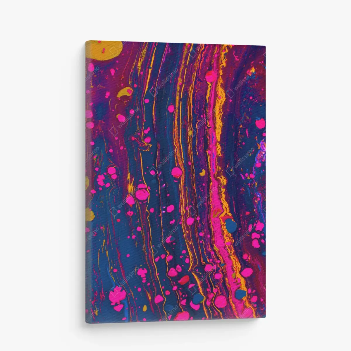 Leinwandbild neon marmorierte abstrakte wandgrafik – Pixers®