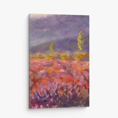 Leinwandbild Provence lavendelfeld gemälde – Pixers®