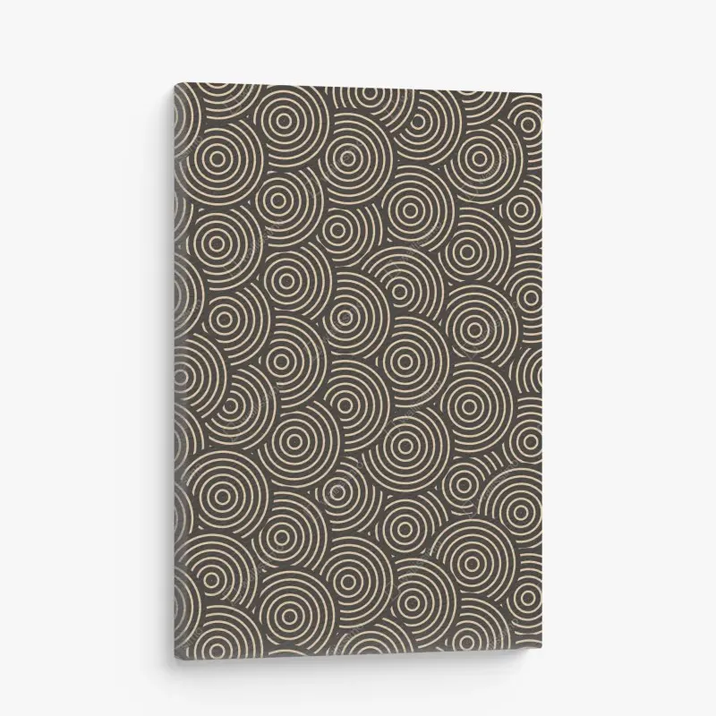 Leinwandbild retro konzentrische kreise muster
