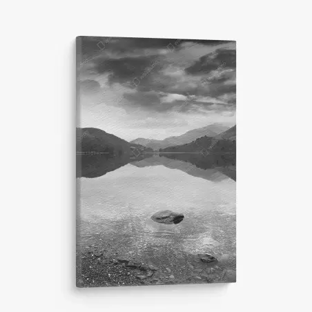 Leinwandbild ruhiger bergsee mit spiegelung – Pixers®
