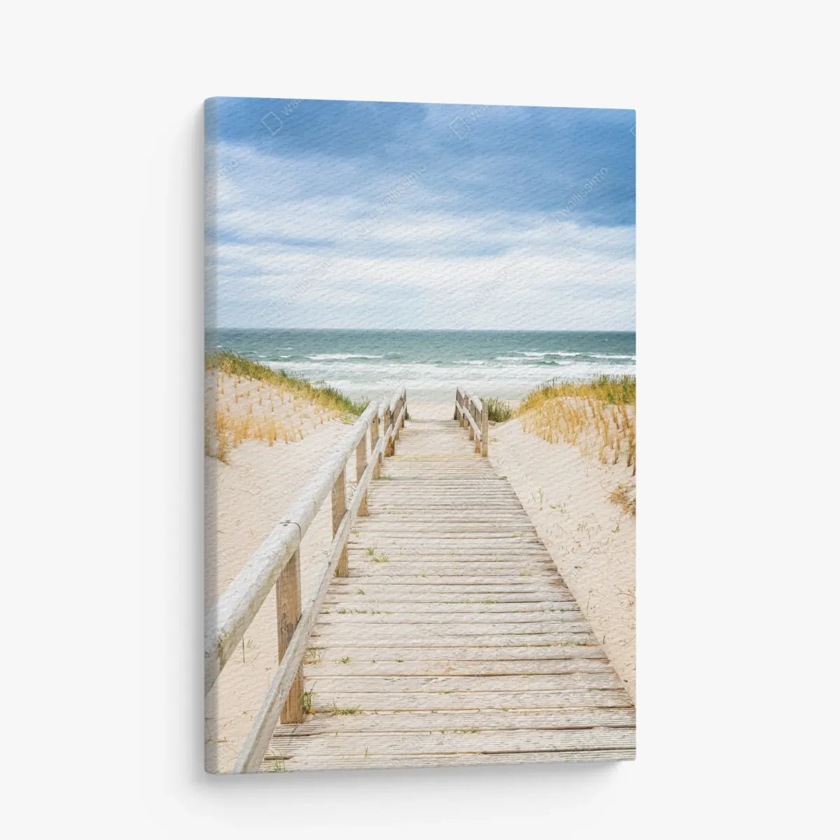 Leinwandbild holzsteg zum meer, Sylt – Pixers®